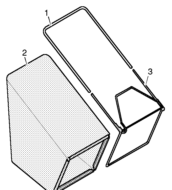 Bag Assembly Diagram and Parts List for 22859X7A 1996 Briggs and Stratton Lawn Mower